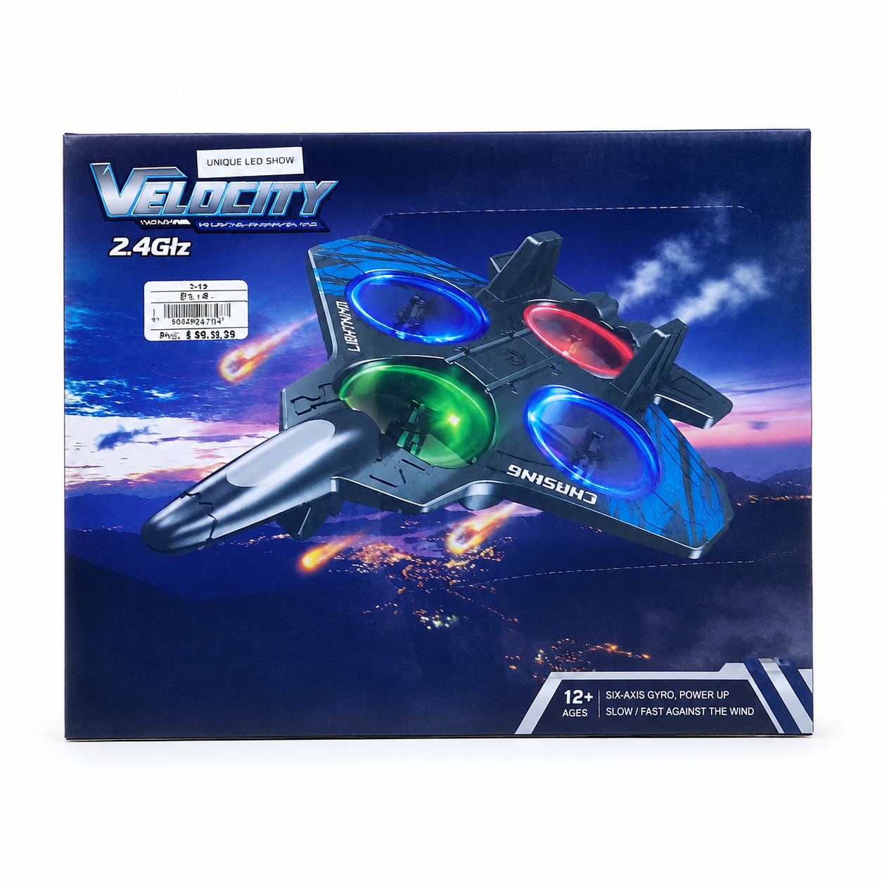 طائرة درون بإضاءة ملونة | Velocity Mini Drone
