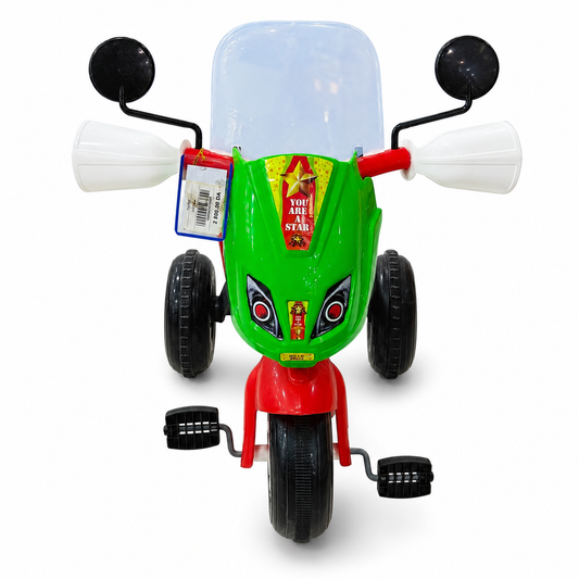 دراجة ثلاثية للأطفال بدواسات بتصميم دراجة نارية | Kids Pedal Tricycle Motorcycle Style