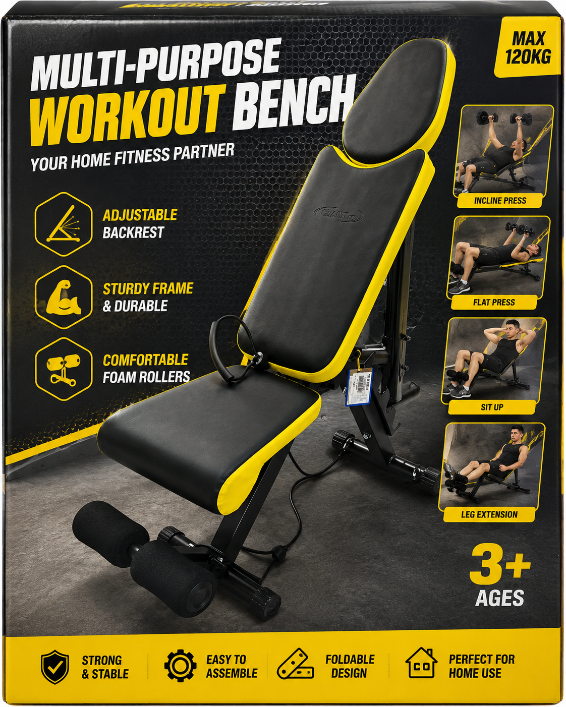 كرسي تمارين البطن واللياقة متعدد الاستعمالات | Multi-Function Fitness Workout Bench