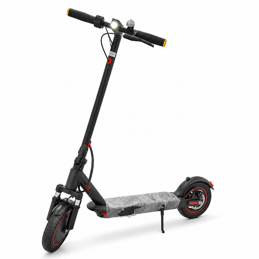 سكوتر كهربائي أسود قابل للطي للشباب والكبار بتصميم رياضي | Black Foldable Electric Scooter for Youth &amp; Adults