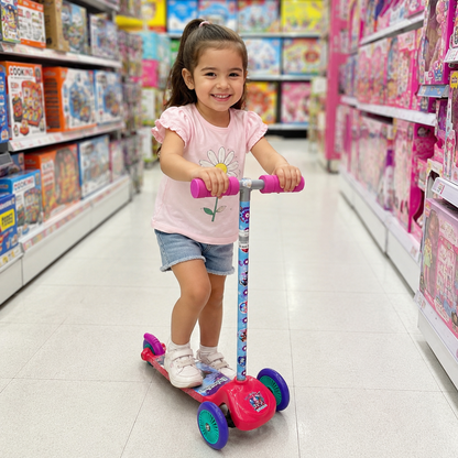 سكوتر أطفال ثلاثي العجلات بتصميم بناتي | Kids 3-Wheel Scooter