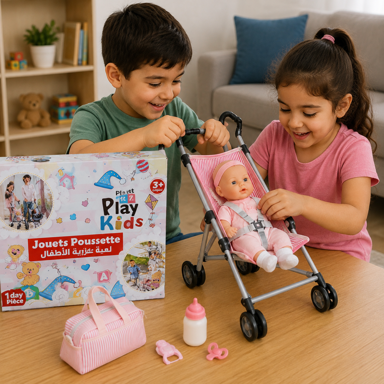 عربة دمية للأطفال | Kids Doll Stroller – Poussette Jouet