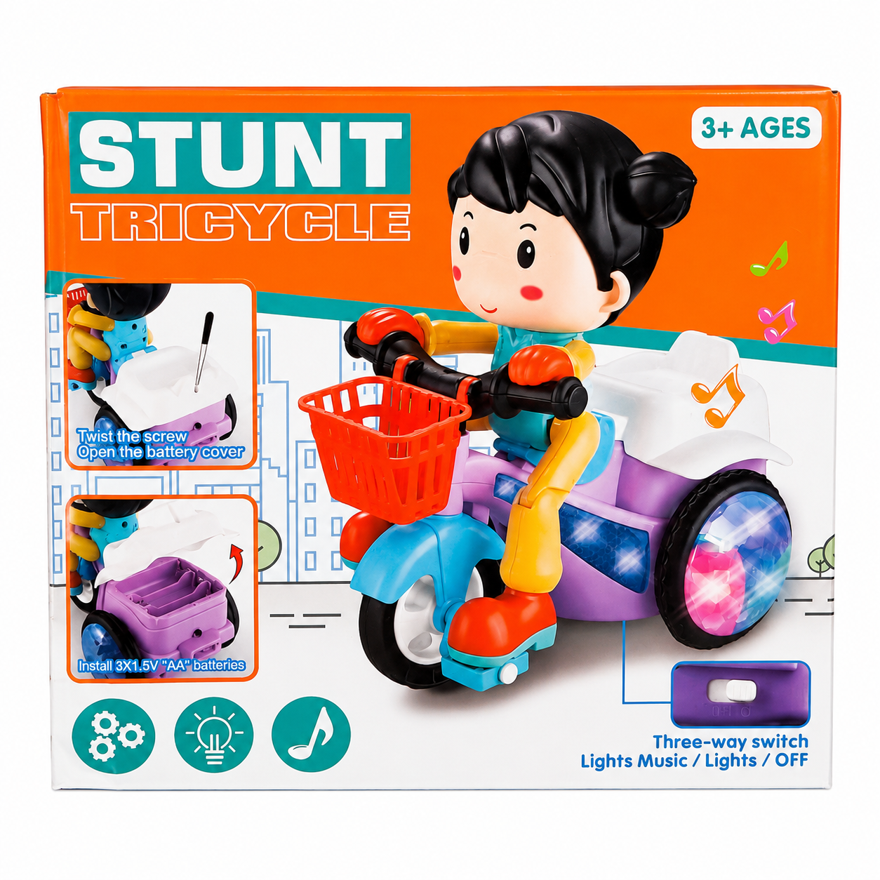دراجة ثلاثية للأطفال | Stunt Tricycle Kids Toy