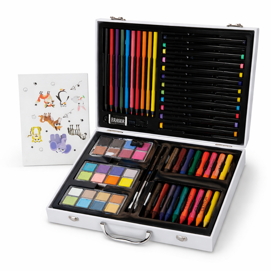 حقيبة أدوات تلوين ورسم للأطفال – Kids Art Coloring Set مجموعة متكاملة ومميزة تمنح الأطفال تجربة إبداعية ممتعة مليئة بالألوان والخيال