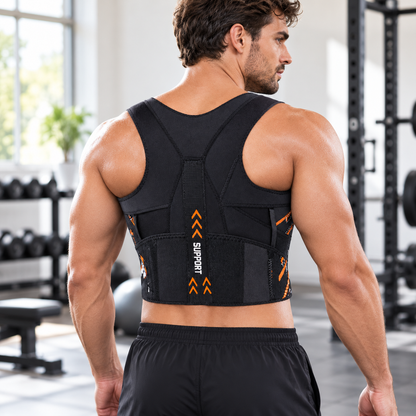 حزام دعم الظهر YC Support 5137 – أسود × برتقالي | YC Support 5137 Back Support Belt