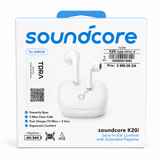 سماعات سوندكور K20i لاسلكية | Soundcore K20i Semi-In-Ear Wireless Earbuds