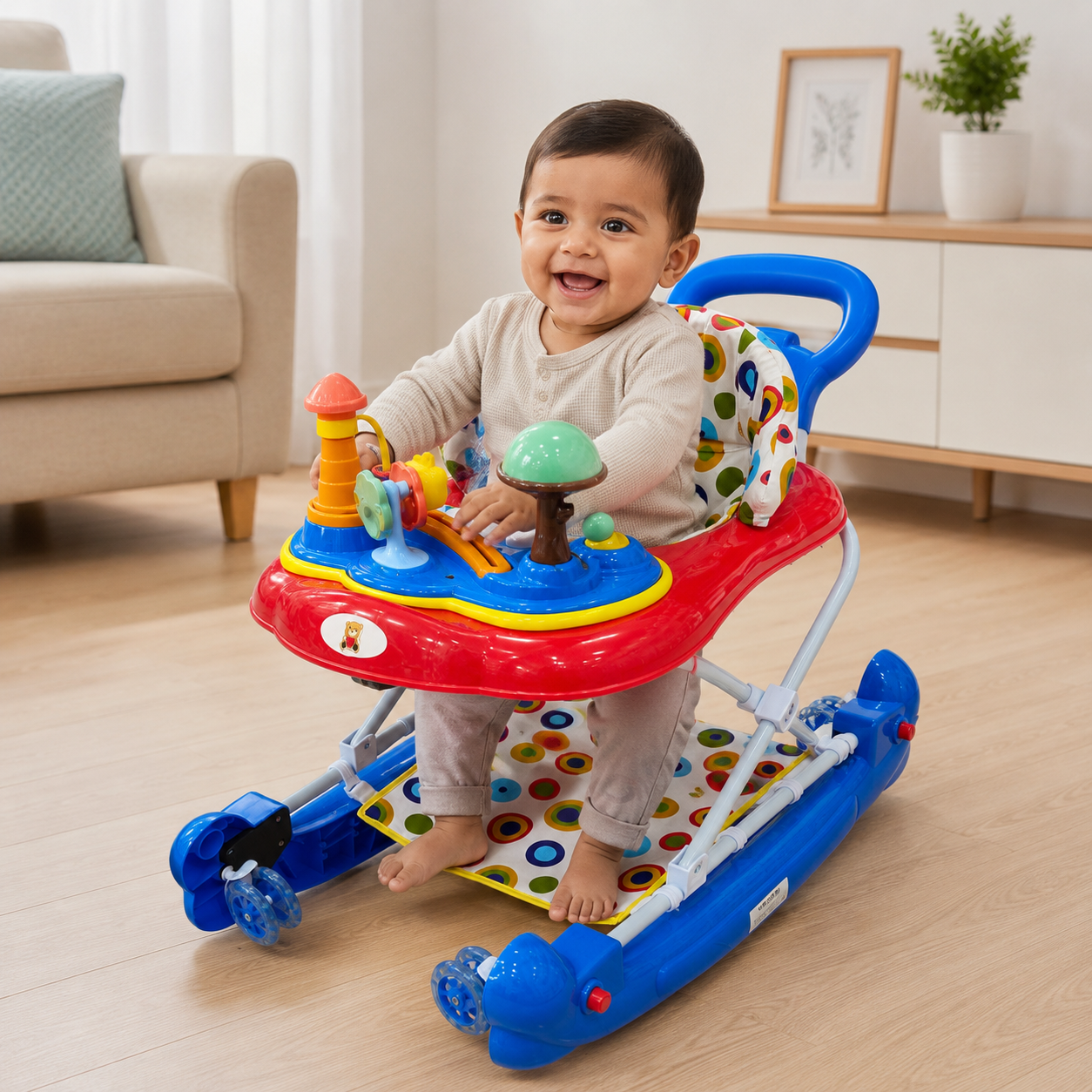 مشاية أطفال متعددة الوظائف مع مظلة وألعاب | Multifunction Baby Walker with Canopy &amp; Activity Toys