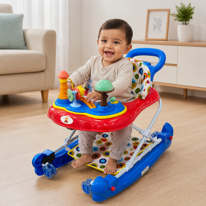 مشاية أطفال متعددة الوظائف مع مظلة وألعاب | Multifunction Baby Walker with Canopy &amp; Activity Toys