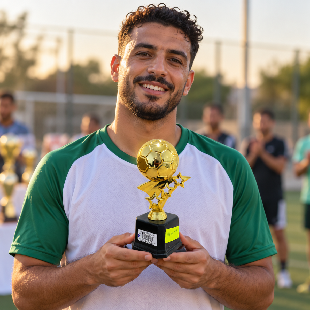 كأس كرة قدم ذهبية صغير بالنجوم Small Golden Football Star Trophy 4600-4
