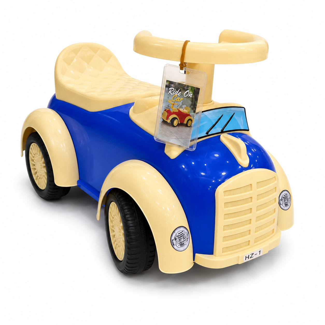 سيارة دفع للأطفال بتصميم كلاسيكي أزرق | Classic Ride On Car