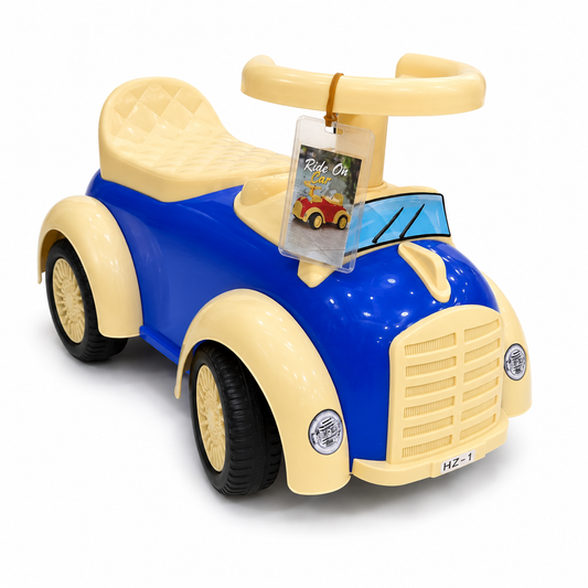 سيارة دفع للأطفال بتصميم كلاسيكي أزرق | Classic Ride On Car