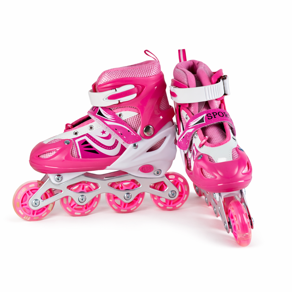 • حذاء التزلج للأطفال والكبار – رولر سكايت قابل للتعديل | Adjustable Inline Skates خيار رائع لعشاق الحركة، الرياضة، والمرح في الهواء الطلق