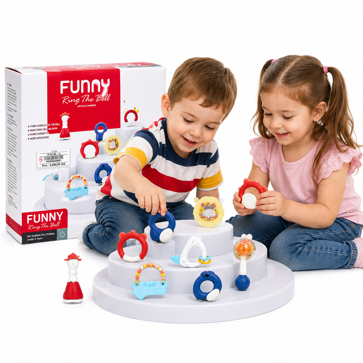 لعبة خواتم مضيئة للأطفال | Funny Ring The Bell Toy Set