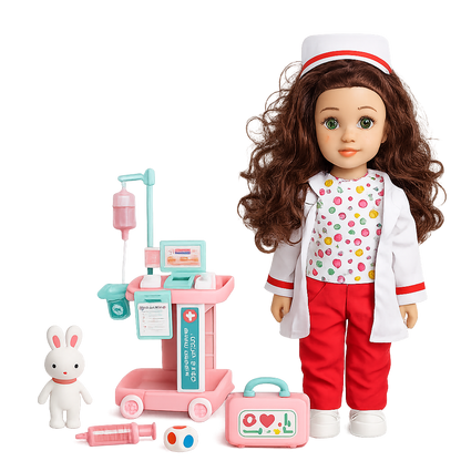 دمية طبيبة للأطفال +3 سنوات | Amicbaly Girl Doctor Doll