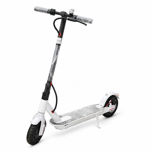 سكوتر كهربائي أبيض قابل للطي للشباب والكبار بتصميم عصري | White Foldable Electric Scooter for Youth &amp; Adults