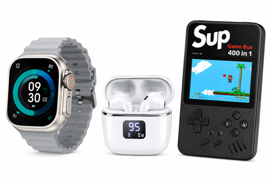 ساعة ذكية متعددة الوظائف مع سماعات وألعاب | HR200 Smart Watch + Earphones + Game Console