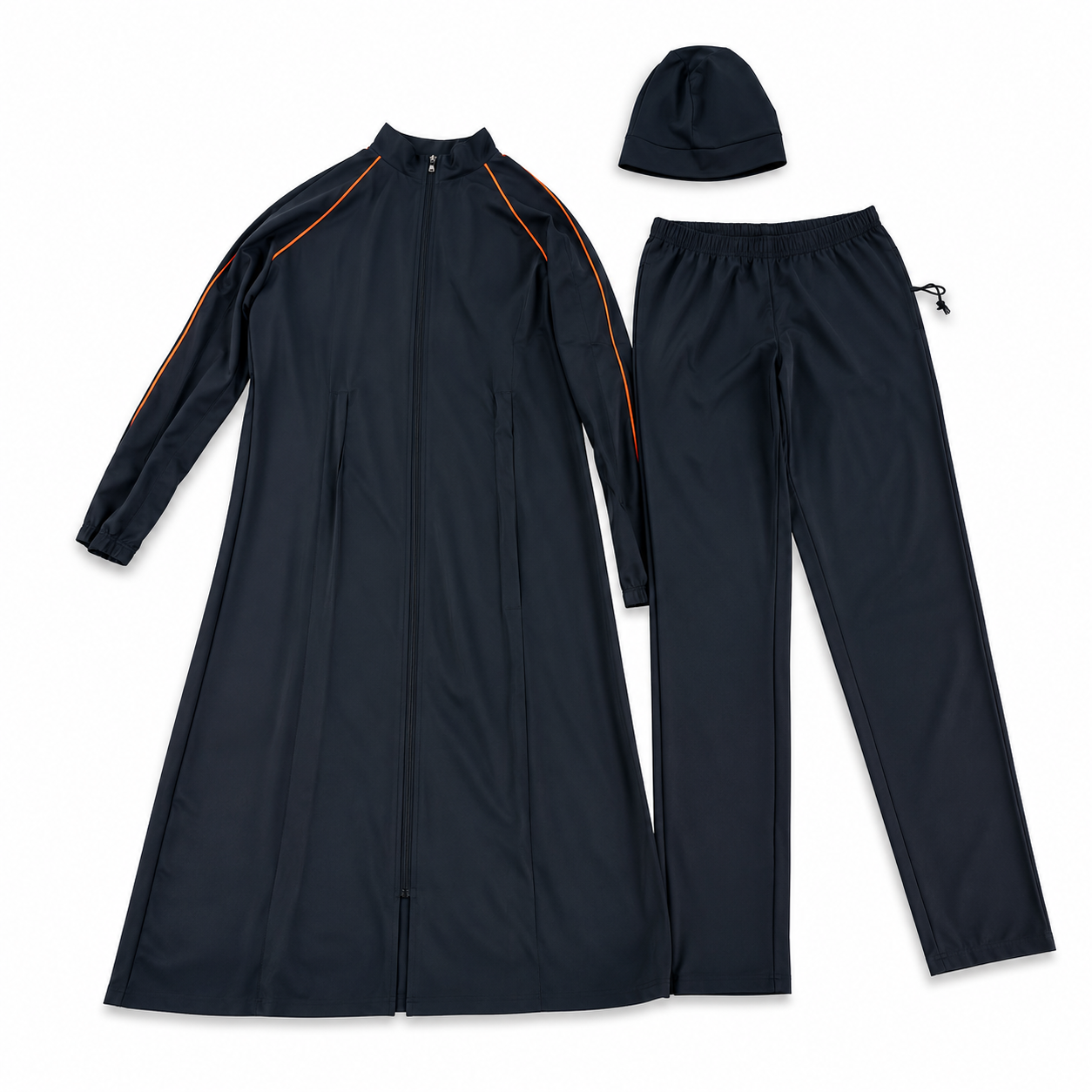 بدلة سباحة محتشمة نسائية مع قبعة | Modest Women Swimwear Set with Cap XL