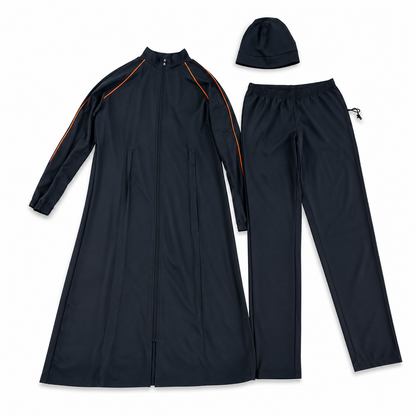 بدلة سباحة محتشمة نسائية مع قبعة | Modest Women Swimwear Set with Cap XL