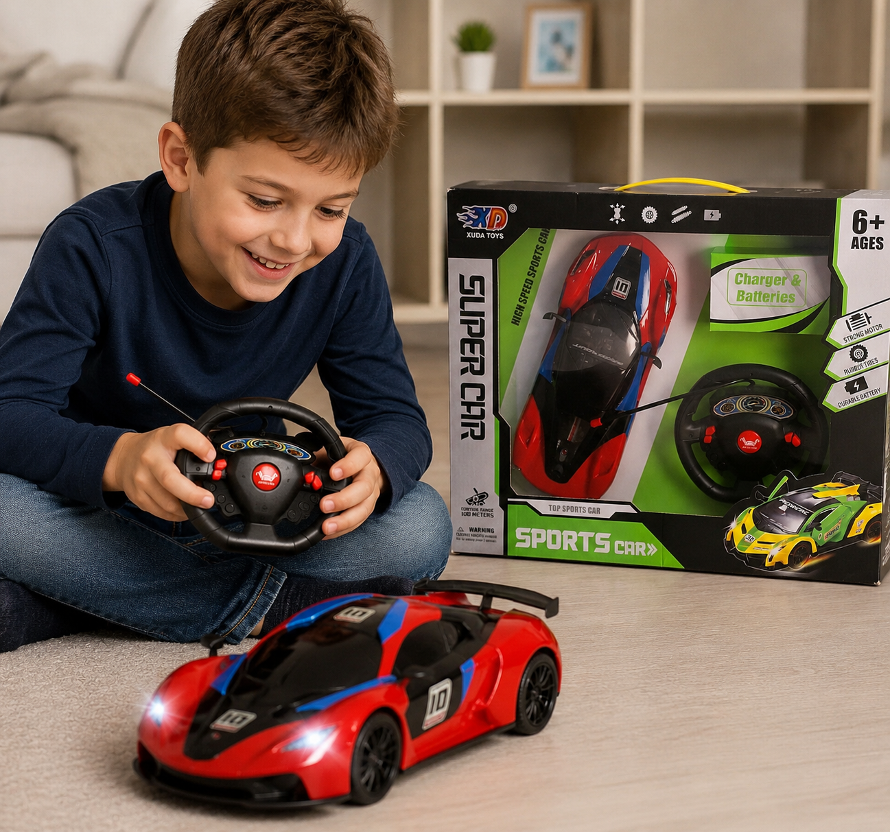 سيارة سباق تحكم عن بعد XUDA سوبر كار | XUDA Toys Super Car RC Sports Car