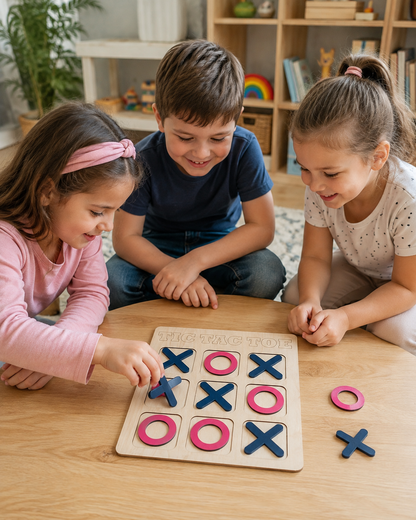 لعبة إكس أو خشبية | Wooden Tic Tac Toe Game
