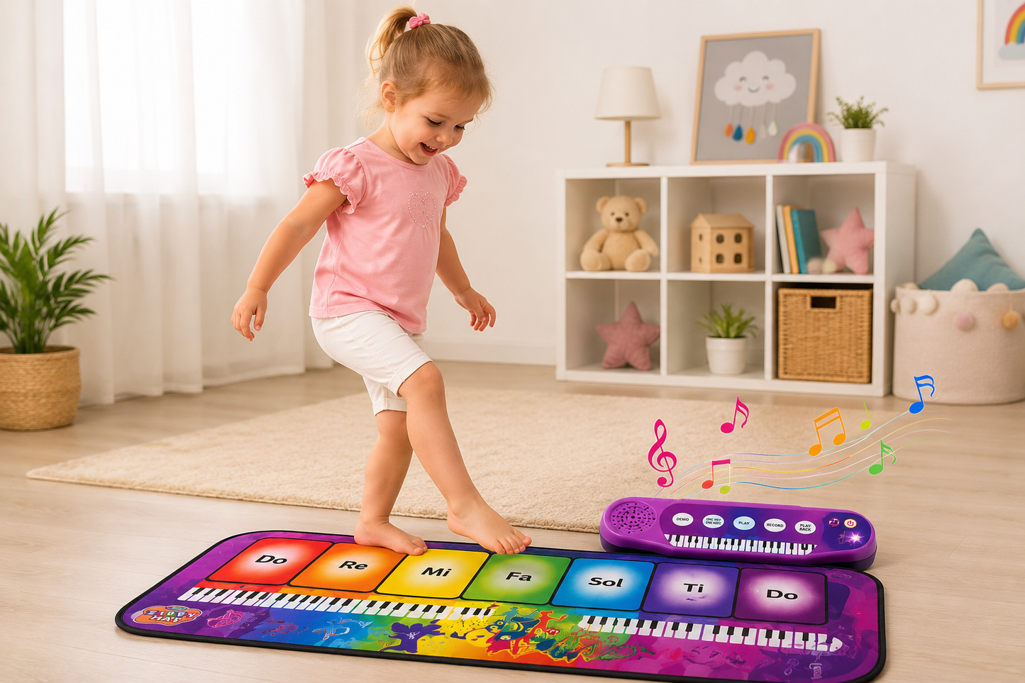 بساط بيانو موسيقي للأطفال | Rainbow Piano Play Mat
