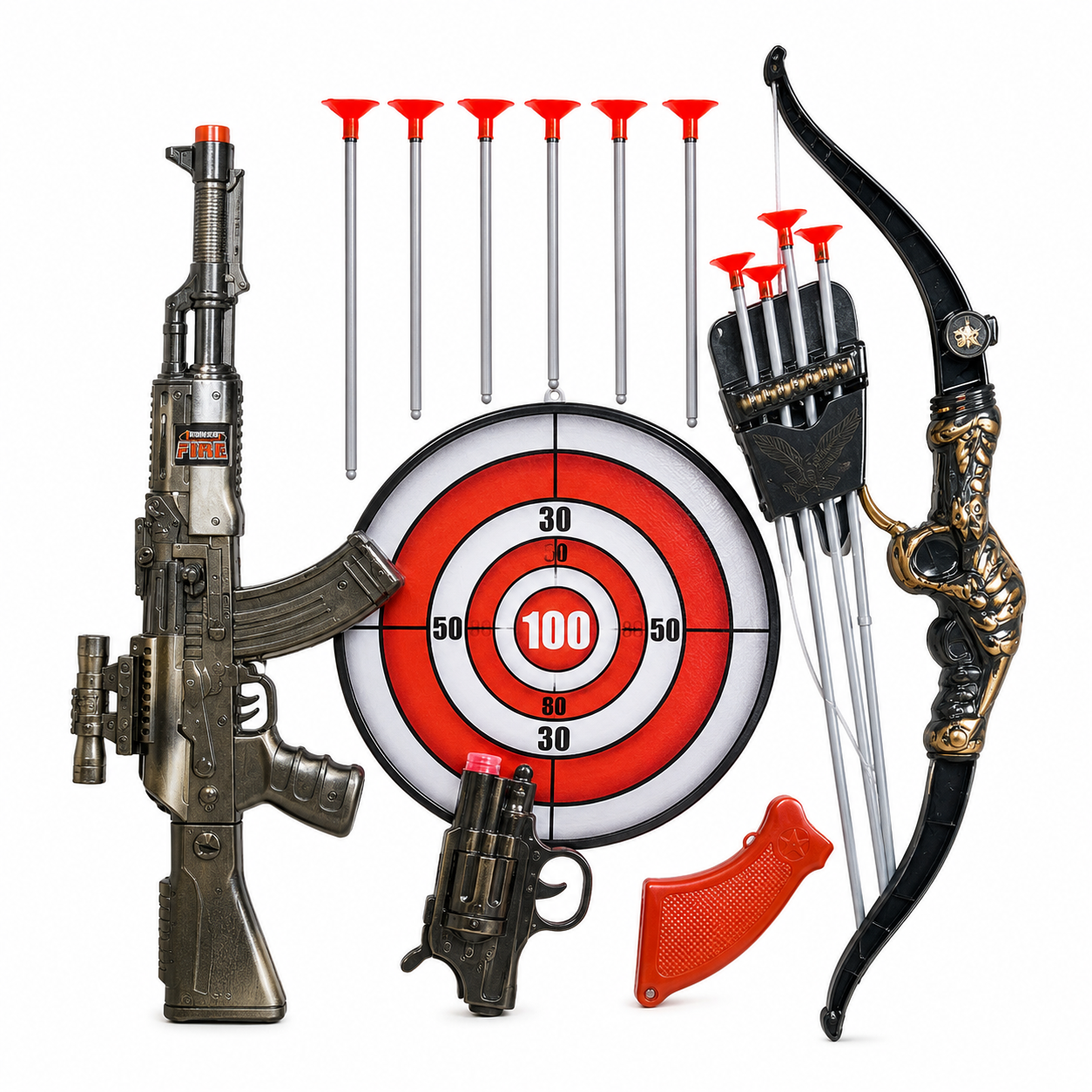 طقم قوس وسهم مع أهداف للأطفال +3 سنوات | Hero Bow &amp; Arrow Target Set