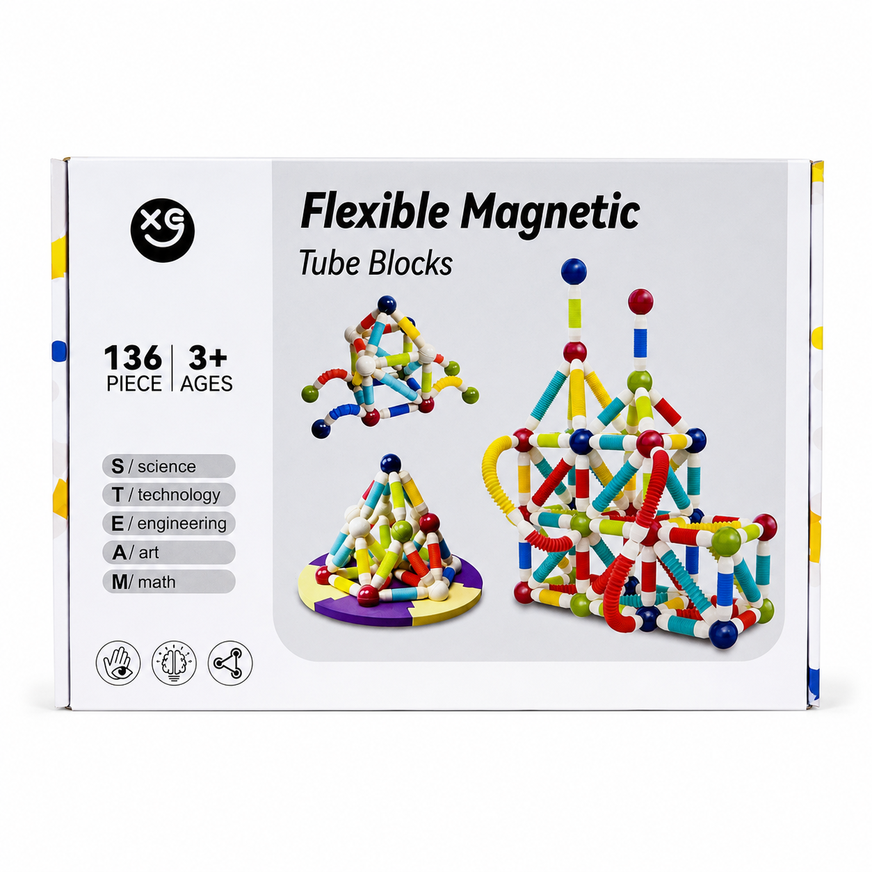لعبة تركيب مغناطيسية تعليمية | Flexible Magnetic Tube Block