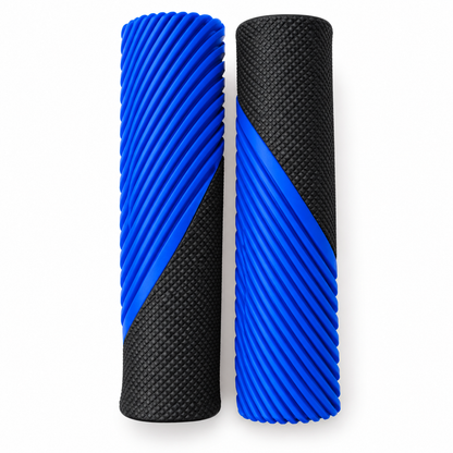 زوج مقابض دراجة مريحة – أزرق × أسود | Blue & Black Ergonomic Bicycle Grips
