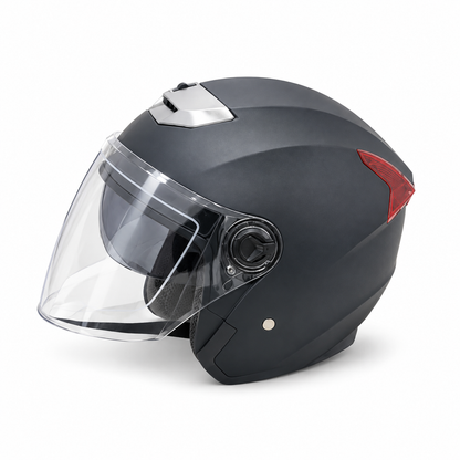 خوذة دراجة نارية FGN نصف وجه بزجاج واقٍ FGN Open Face Helmet with Visor