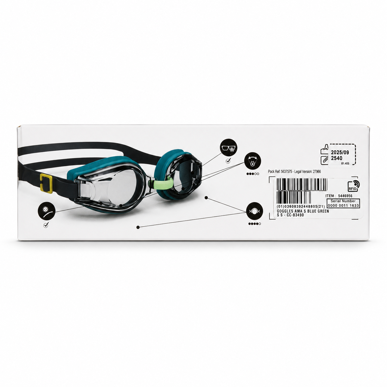 نظارات سباحة  | Decathlon GOGGLES AMA S Swimming Goggles