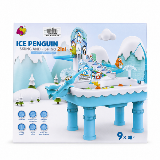 Ice Penguin 2in1 Skiing and Fishing - لعبة البطريق الجليدي للتزلج والصيد