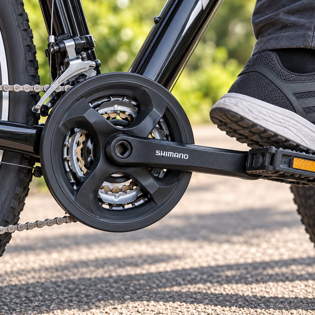 طقم كرنك شيمانو (ديسكا) بثلاث أطباق Shimano Bicycle Crankset