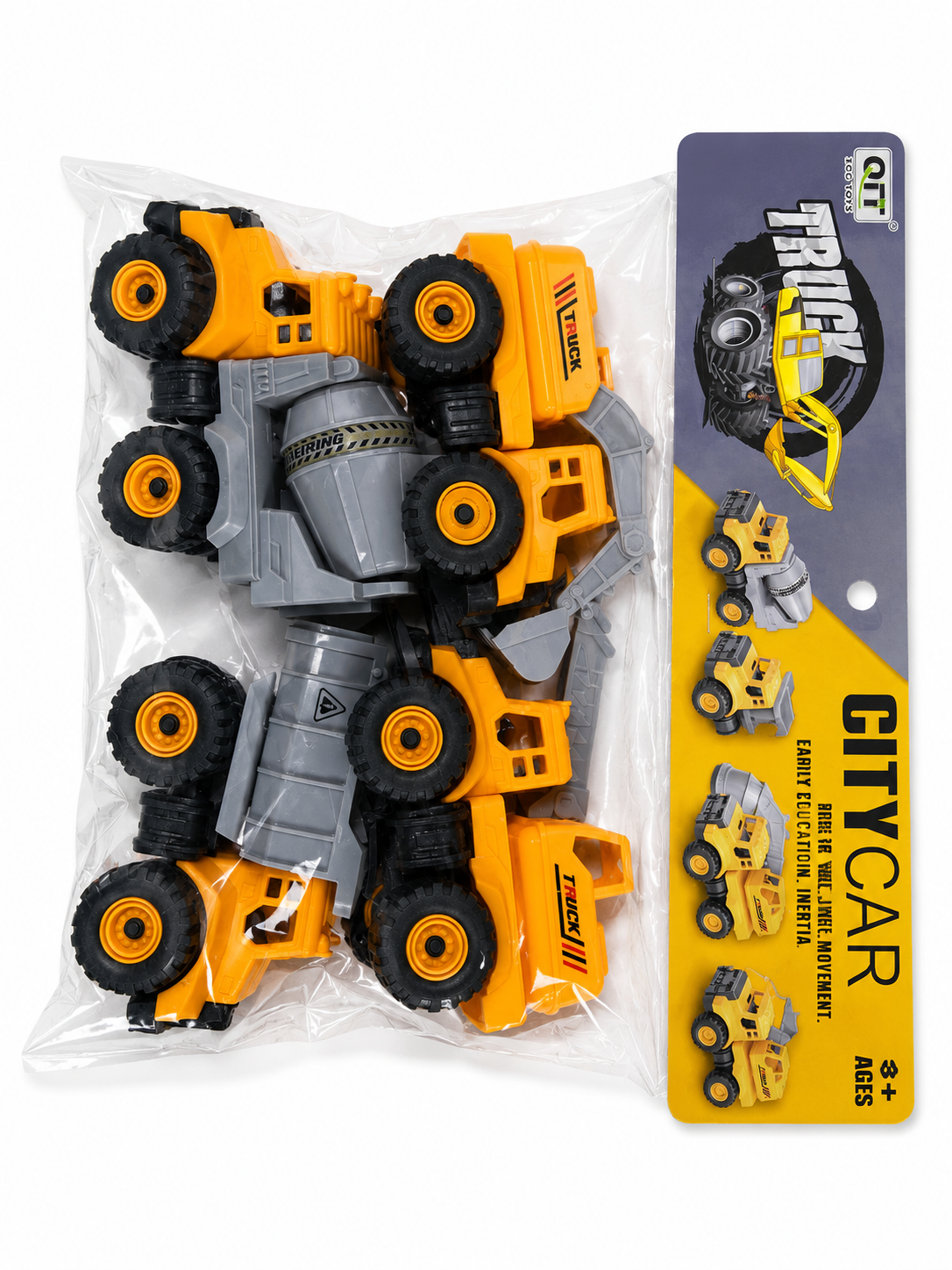 طقم شاحنات بناء سيتي كار للأطفال | City Car Construction Trucks Set