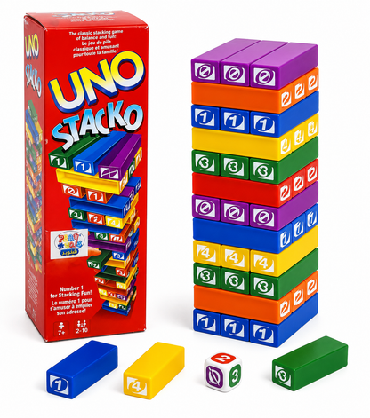 لعبة أونو ستاكو للتوازن | UNO Stacko Stacking Game