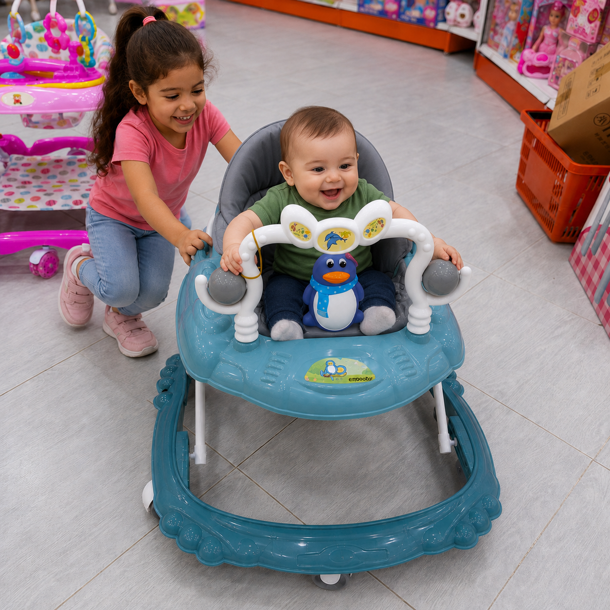 مشاية أطفال مع ألعاب ترفيهية | Baby Walker with Activity Toys