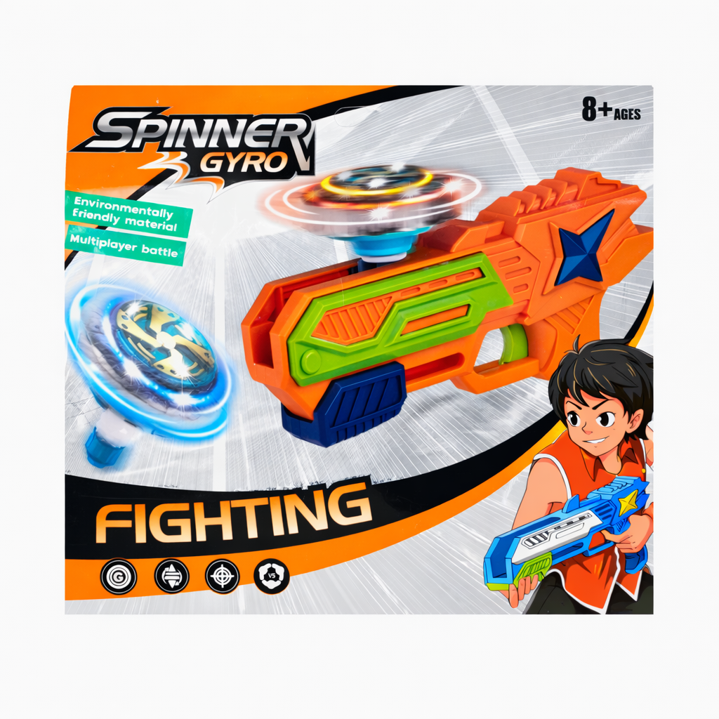 لعبة سبينر جيرو مع قاذف – Spinner Gyro Launcher Set لعبة حماسية ومسلية تمنح الأطفال تجربة لعب مليئة بالتحدي والحركة