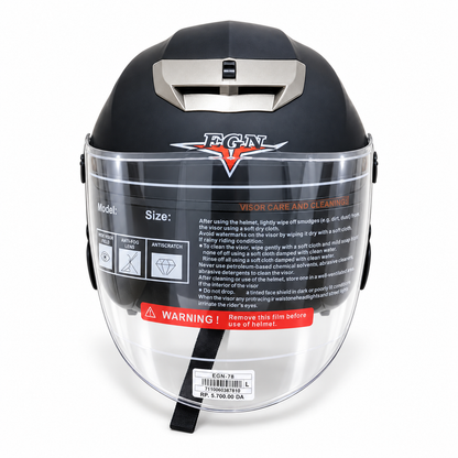 خوذة دراجة نارية FGN نصف وجه بزجاج واقٍ FGN Open Face Helmet with Visor