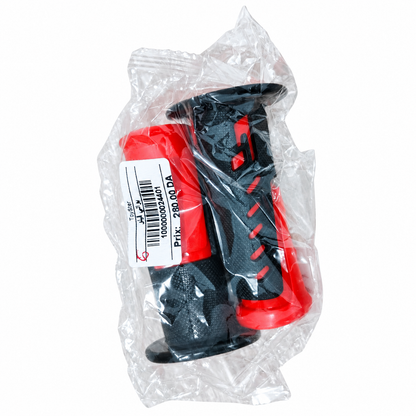 زوج مقابض دراجة رياضية – أسود × أحمر | Black & Red Sport Bicycle Grips