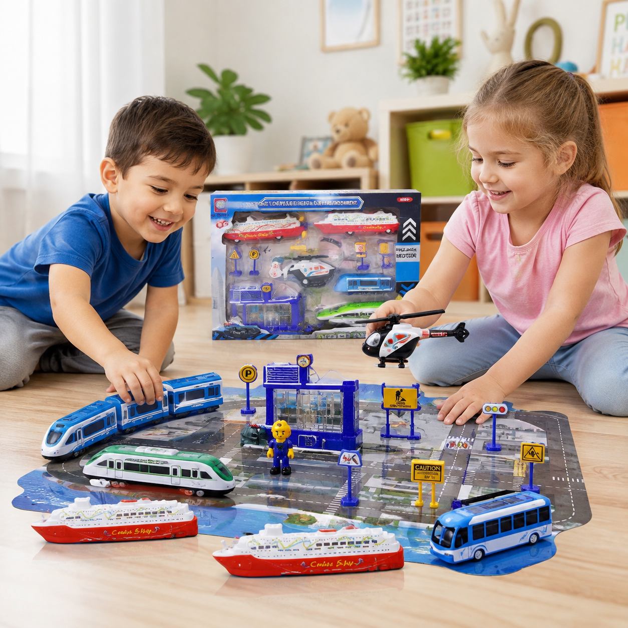 مجموعة حركة المرور الحضرية المتكاملة | Urban Traffic Playset