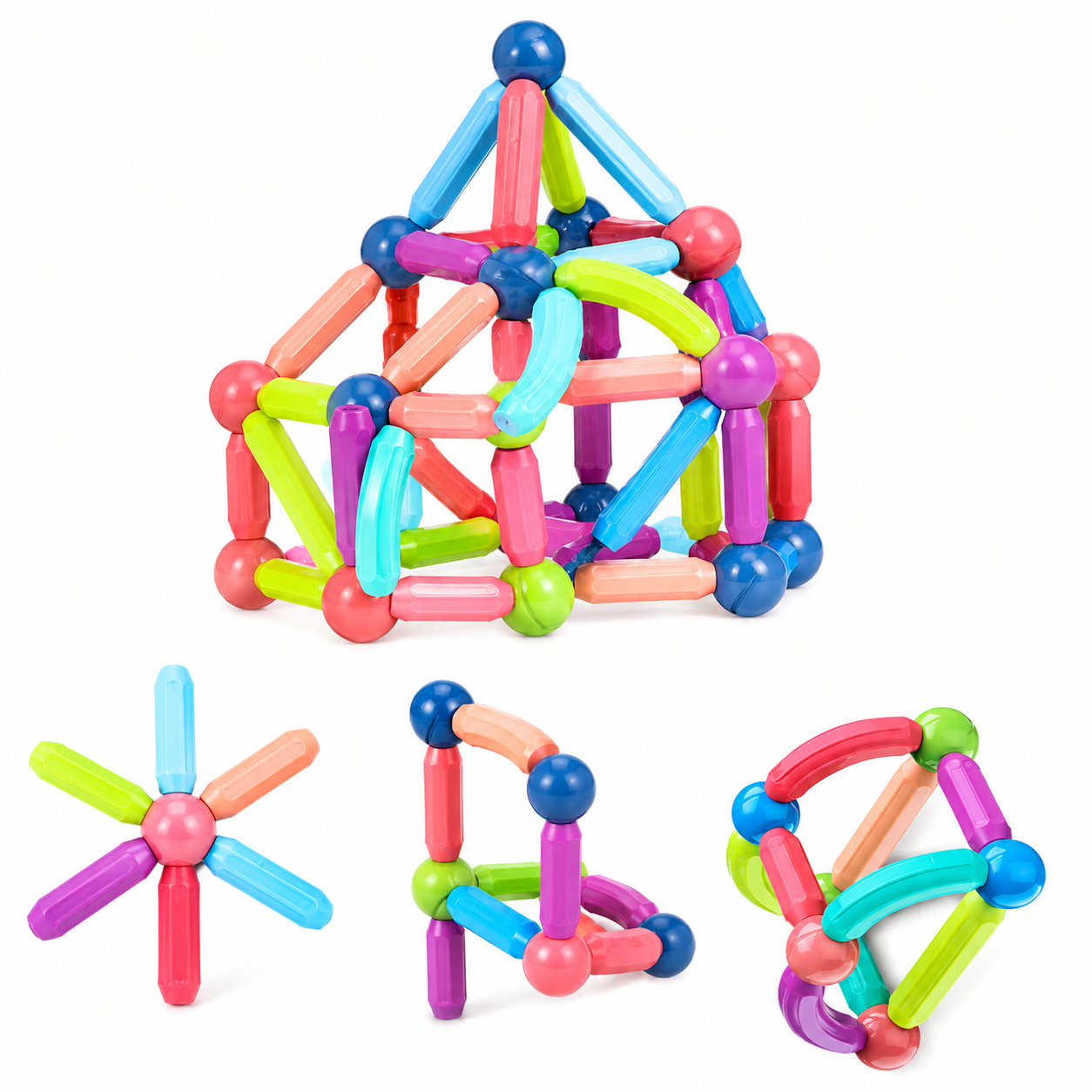لعبة تركيب مغناطيسية 84 قطعة | Magnetic Sticks Building Set 84 PCS