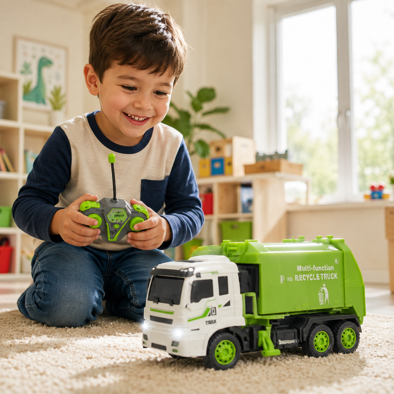 شاحنة نظافة وإعادة تدوير بالتحكم عن بعد | RC Sanitation Recycle Truck