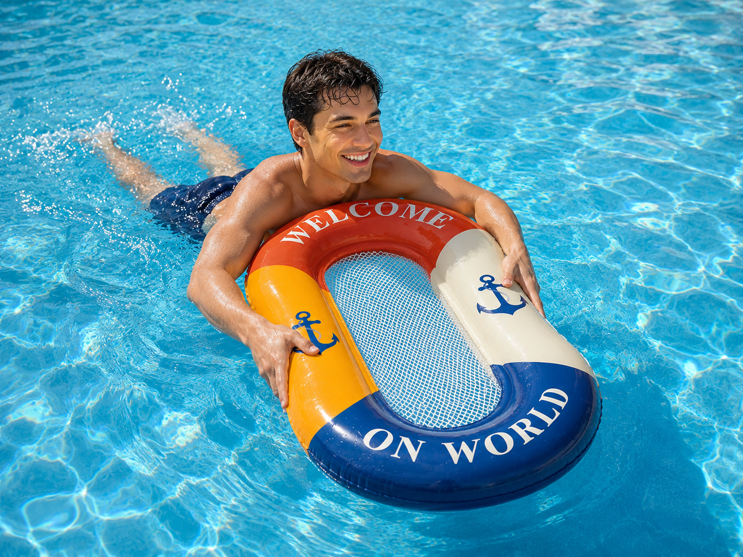 عوامة سباحة شبكية للكبار | Anchor Swimming Ring Float