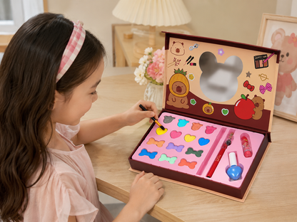 طقم مكياج أطفال مع علبة مرآة | Kids Makeup Set with Mirror Case