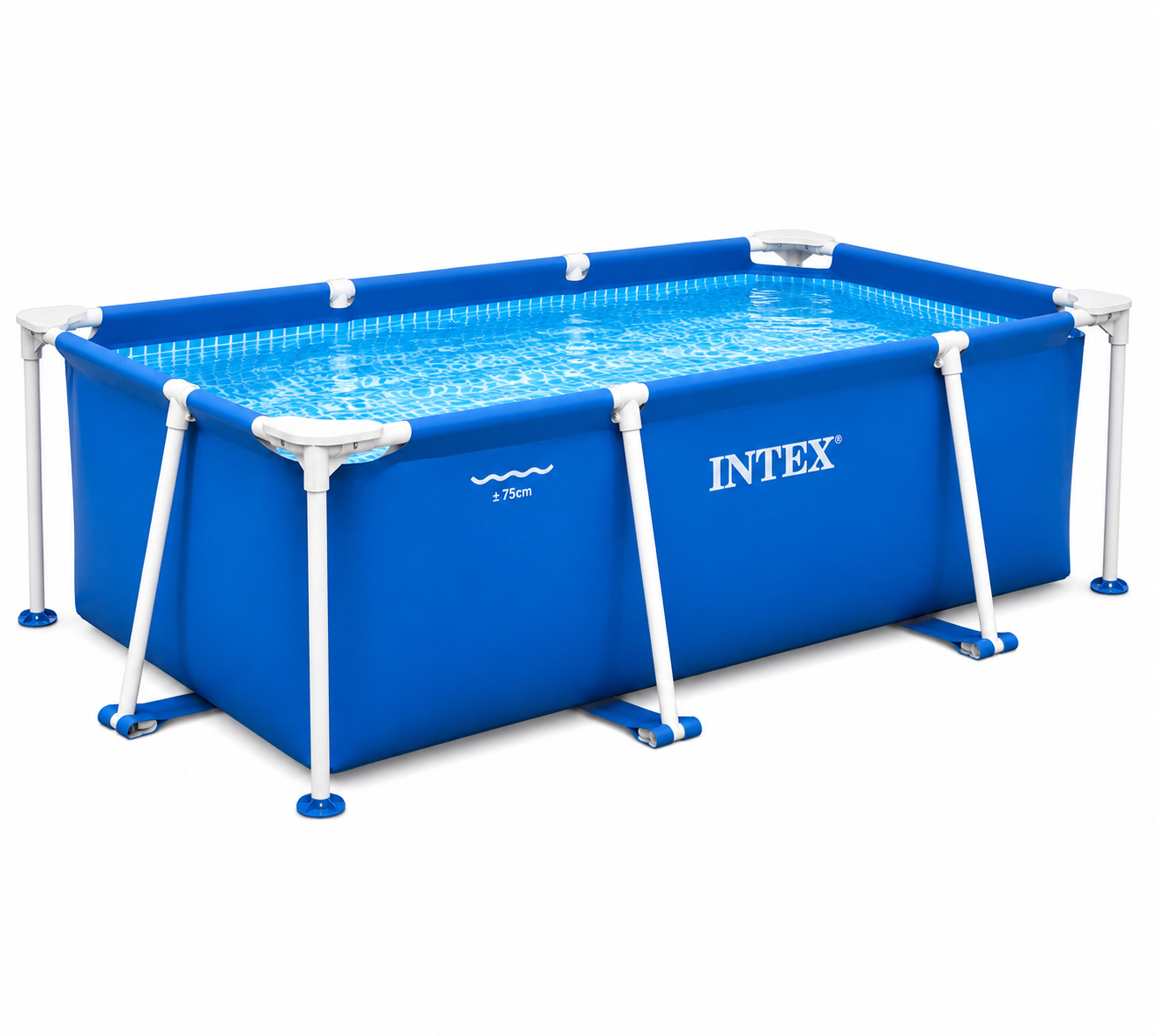مسبح INTEX Rectangular Frame Pool بإطار معدني بحجم 4.50m × 2.20m × 84cm