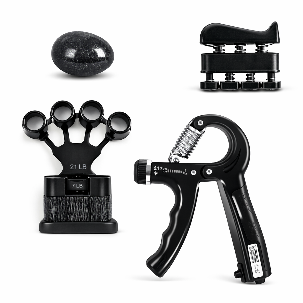 طقم تقوية قبضة اليد والأصابع – Hand Grip Strength Trainer Set الخيار المثالي لتقوية اليد، الأصابع، والساعد بطريقة عملية وفعالة