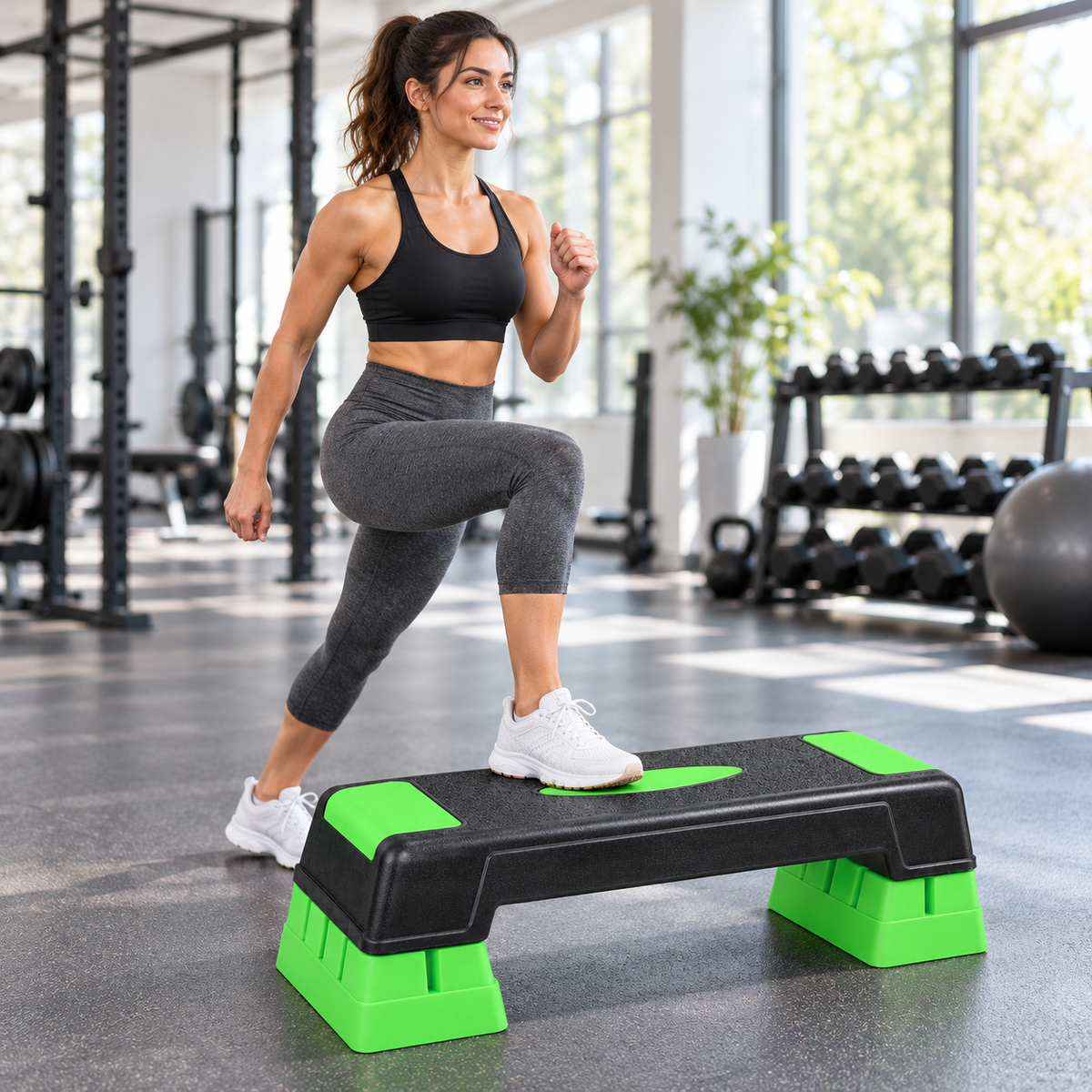 منصة ستيب للأيروبيك KM Sport بـ3 مستويات | KM Sport Aerobic Step