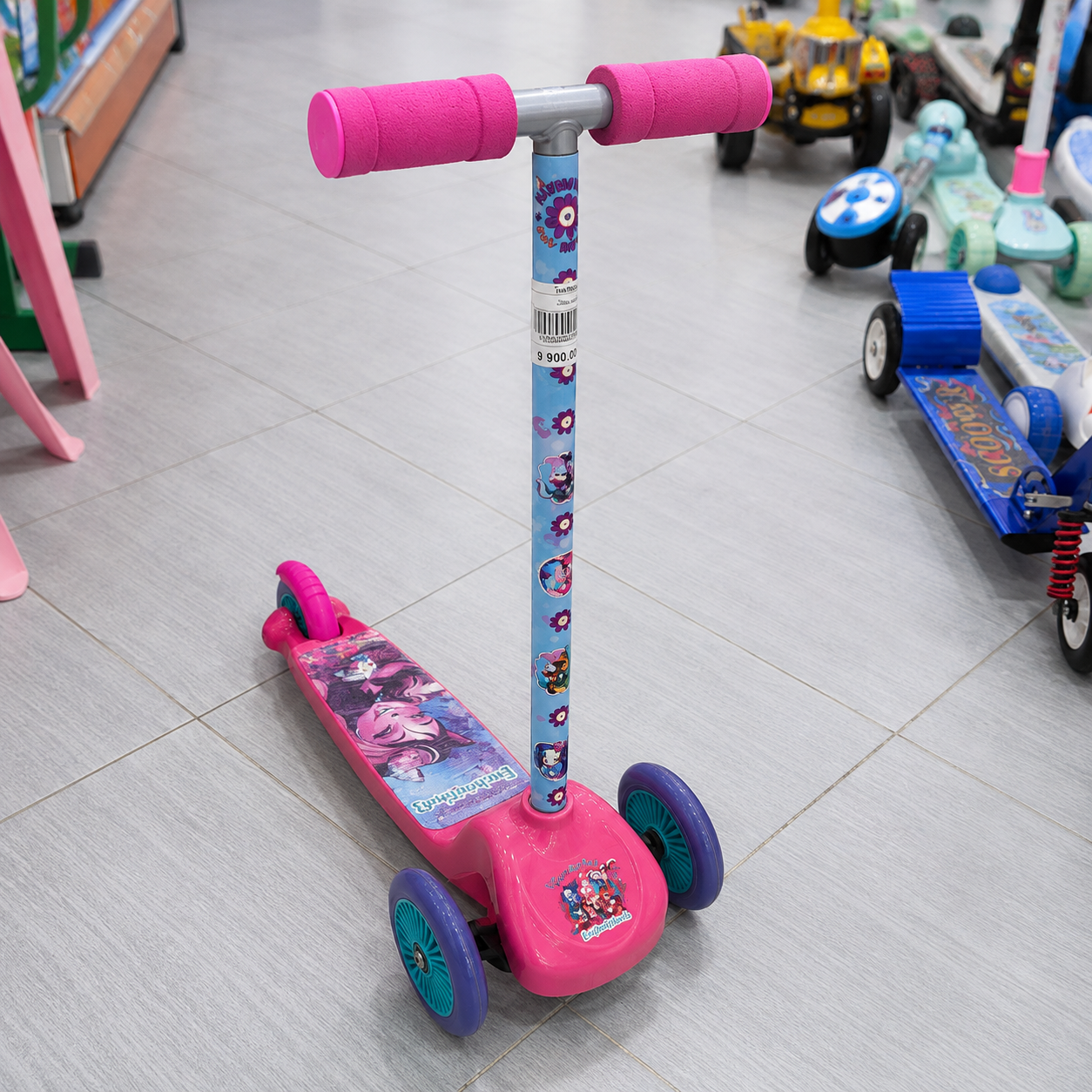 سكوتر أطفال ثلاثي العجلات بتصميم بناتي | Kids 3-Wheel Scooter