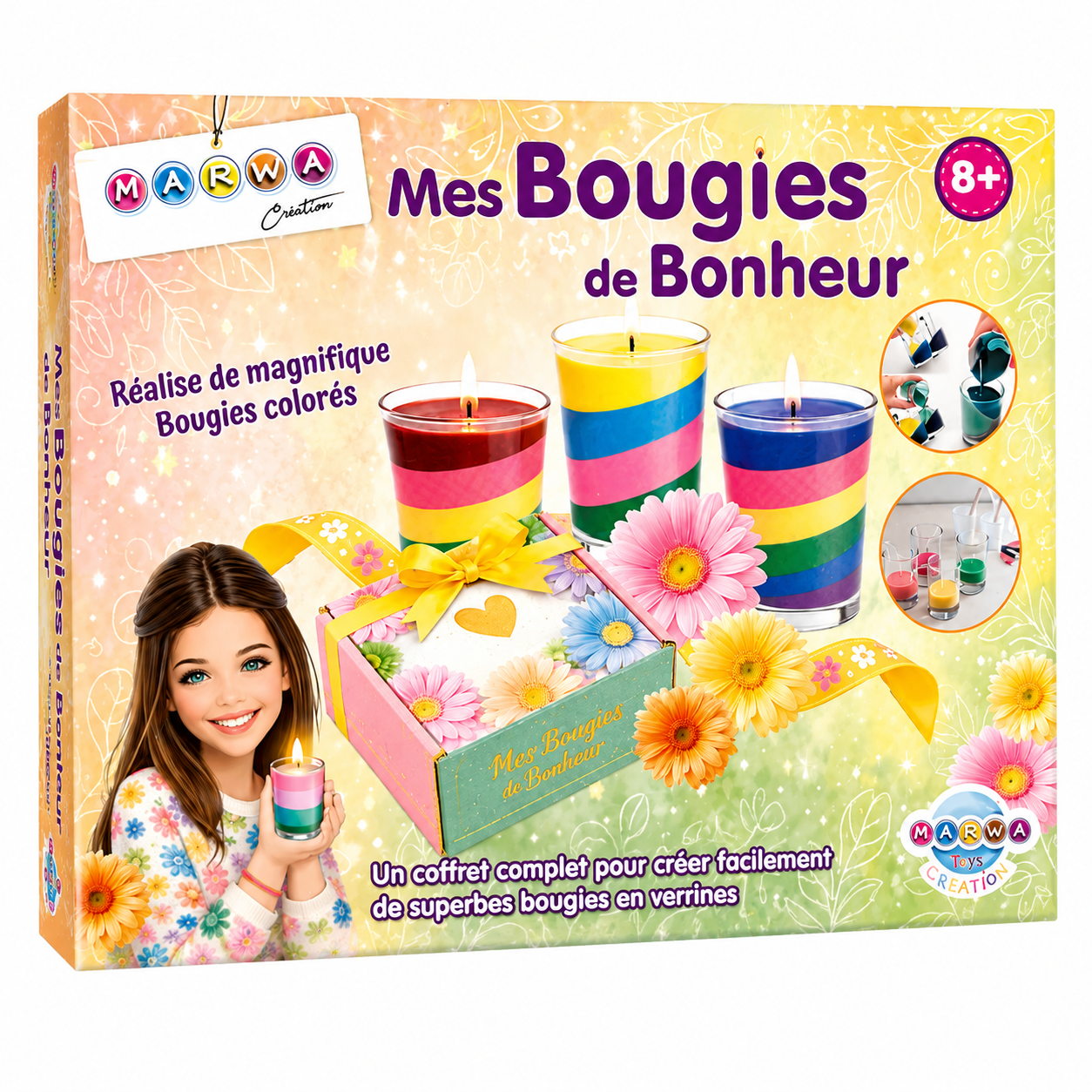طقم صناعة الشموع الملونة للأطفال | DIY Color Candle Making Kit 🕯️🌈