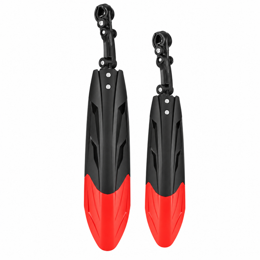 طقم رفارف دراجة أسود وأحمر 4019-055 Bicycle Mudguard Set Black & Red