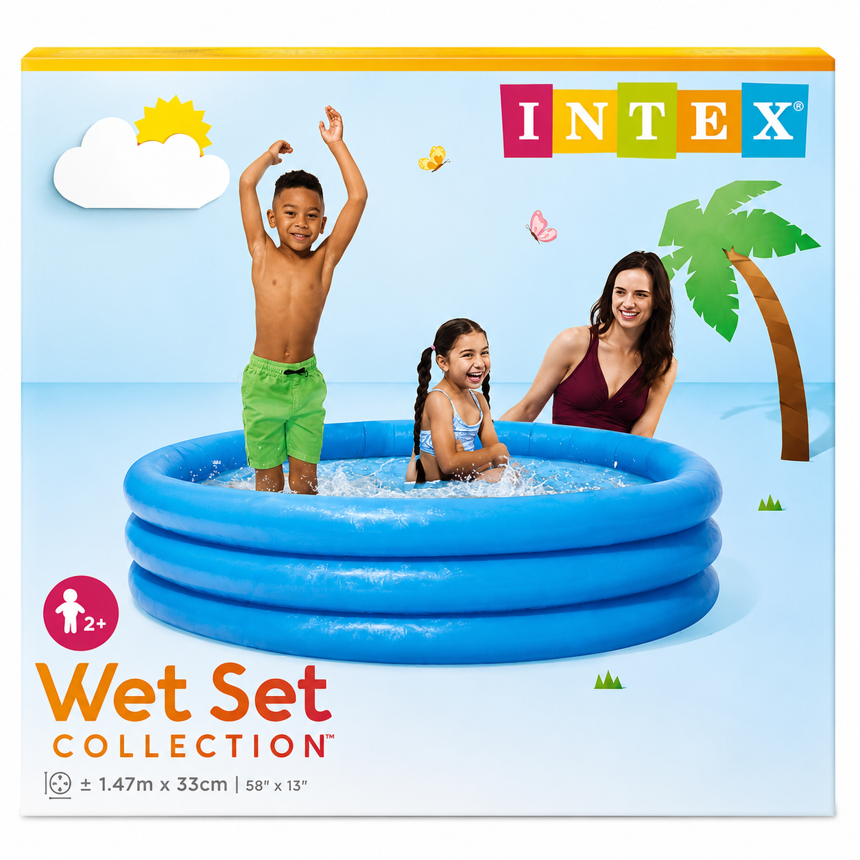 مسبح أطفال INTEX Wet Set أزرق لعمر سنتين فما فوق بحجم 1.47m × 33cm